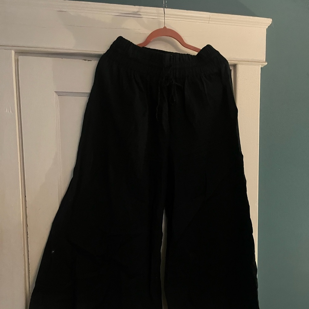 NATURAL LIFE Black Wide Leg Pants